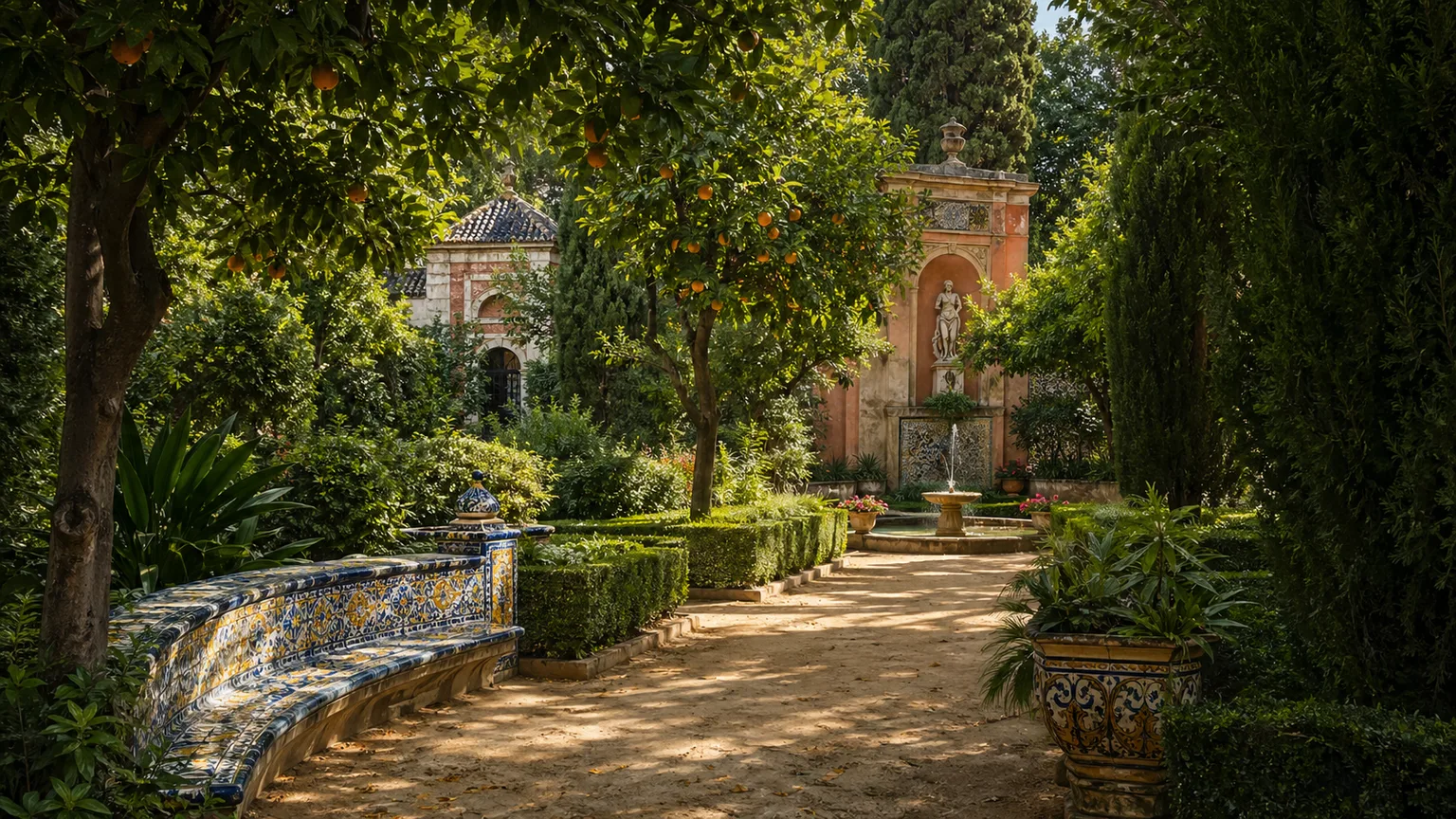Jardins - Tronçons calmes du Turia, Jardines de Monforte