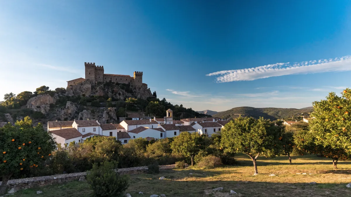 Coastal village view of El Puig near the monastery