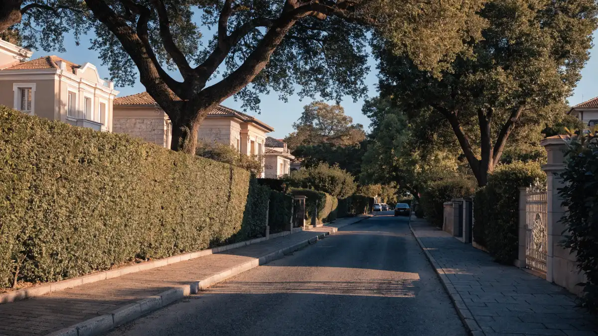 Quiet residential street in Rocafort