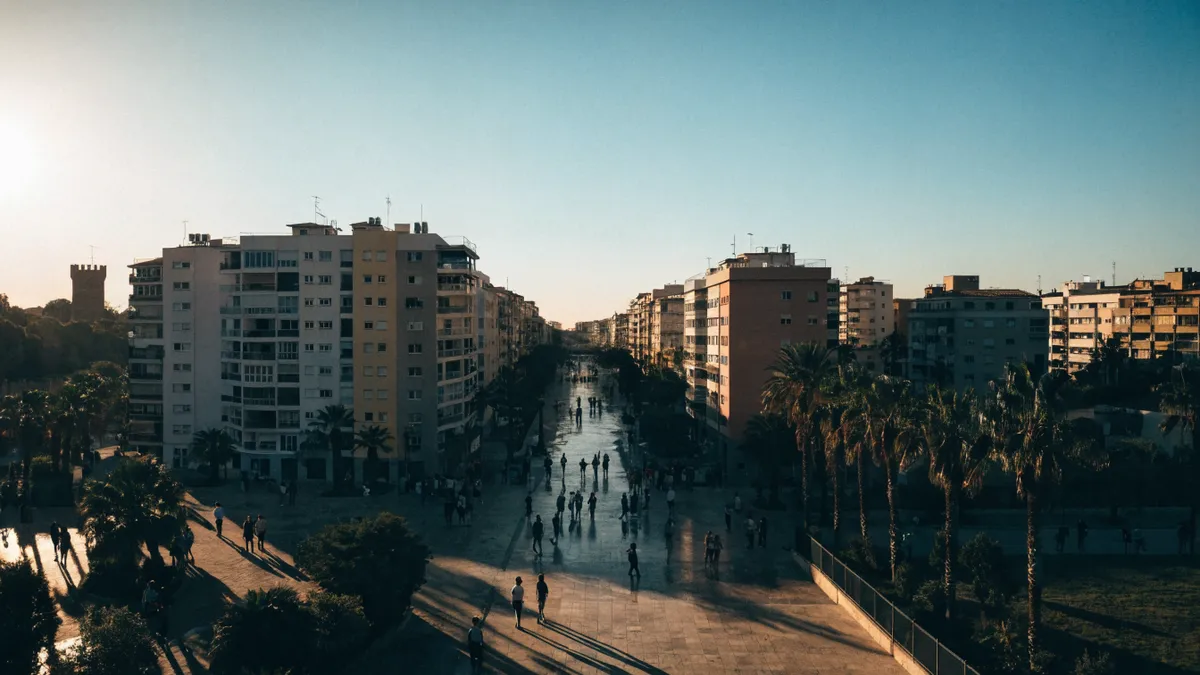 Urban street in Torrent town centre