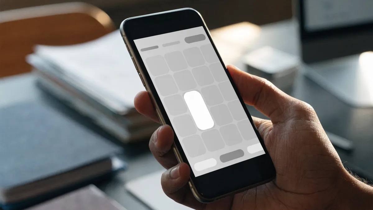 Réservation d'un créneau de rendez-vous sur le calendrier d'un téléphone