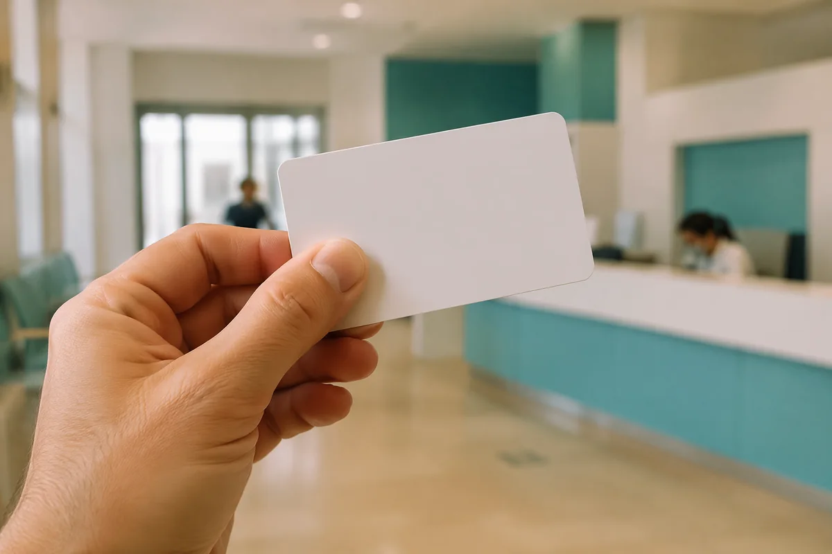 Tarjeta SIP emitida en un centro de salud tras registrar el formulario S1 en España