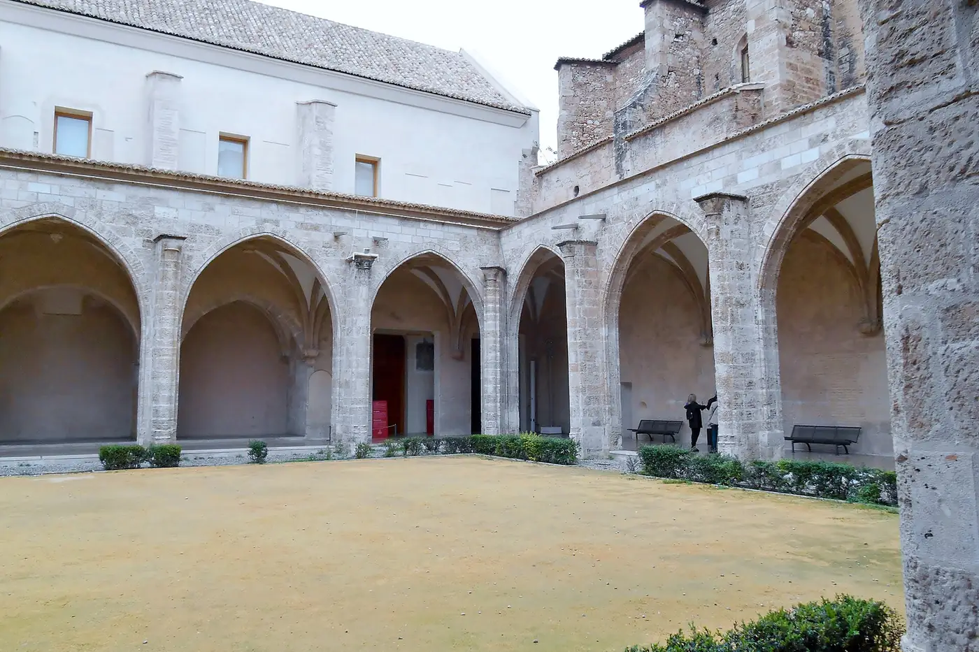 The Gothic cloister of the Centre del Carme, a historic courtyard in El Carmen, Valencia