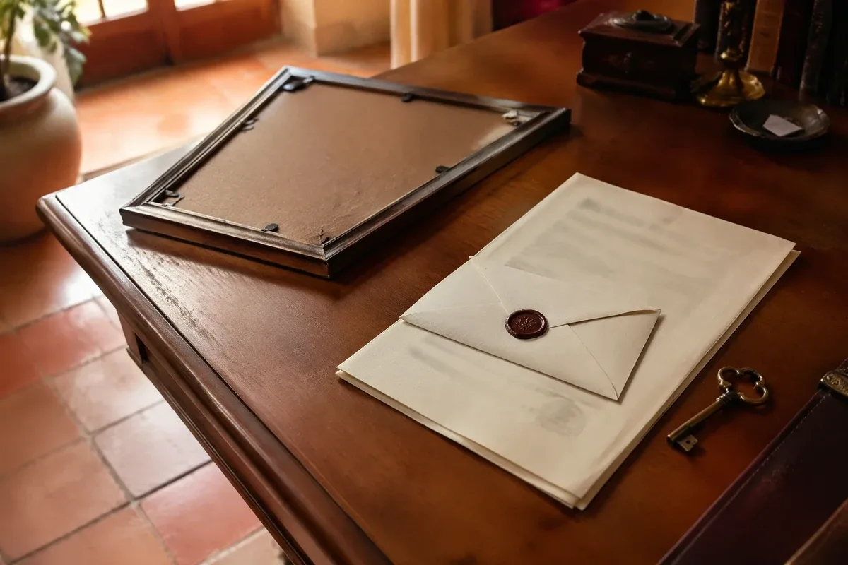 Un documento familiar y una llave antigua de casa, representando cómo funciona el impuesto de sucesiones en España