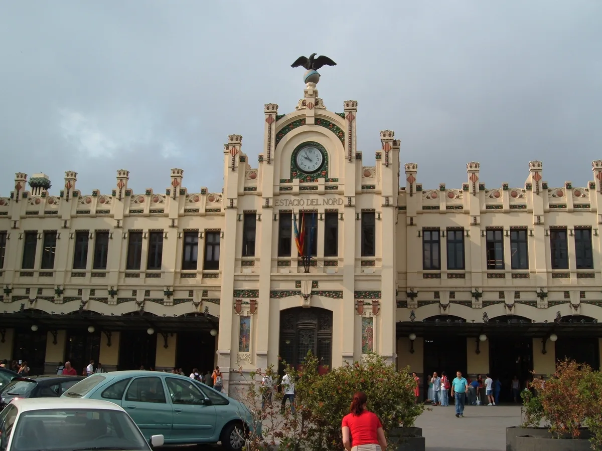 Estacio del Nord, Valencia's main railway station, on the edge of La Roqueta