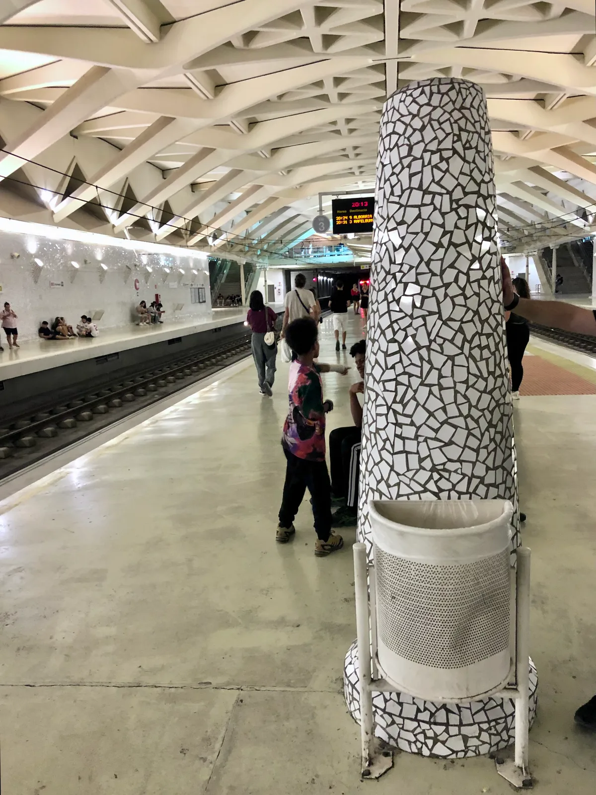 The Alameda metro station near Pont de l'Exposicio in El Pla del Real