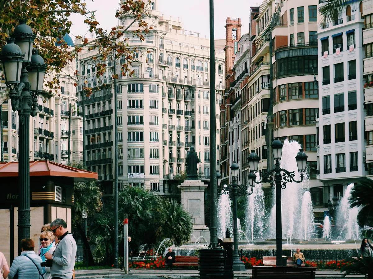 Plaza del Ayuntamiento, Valencia's city hall square in Sant Francesc