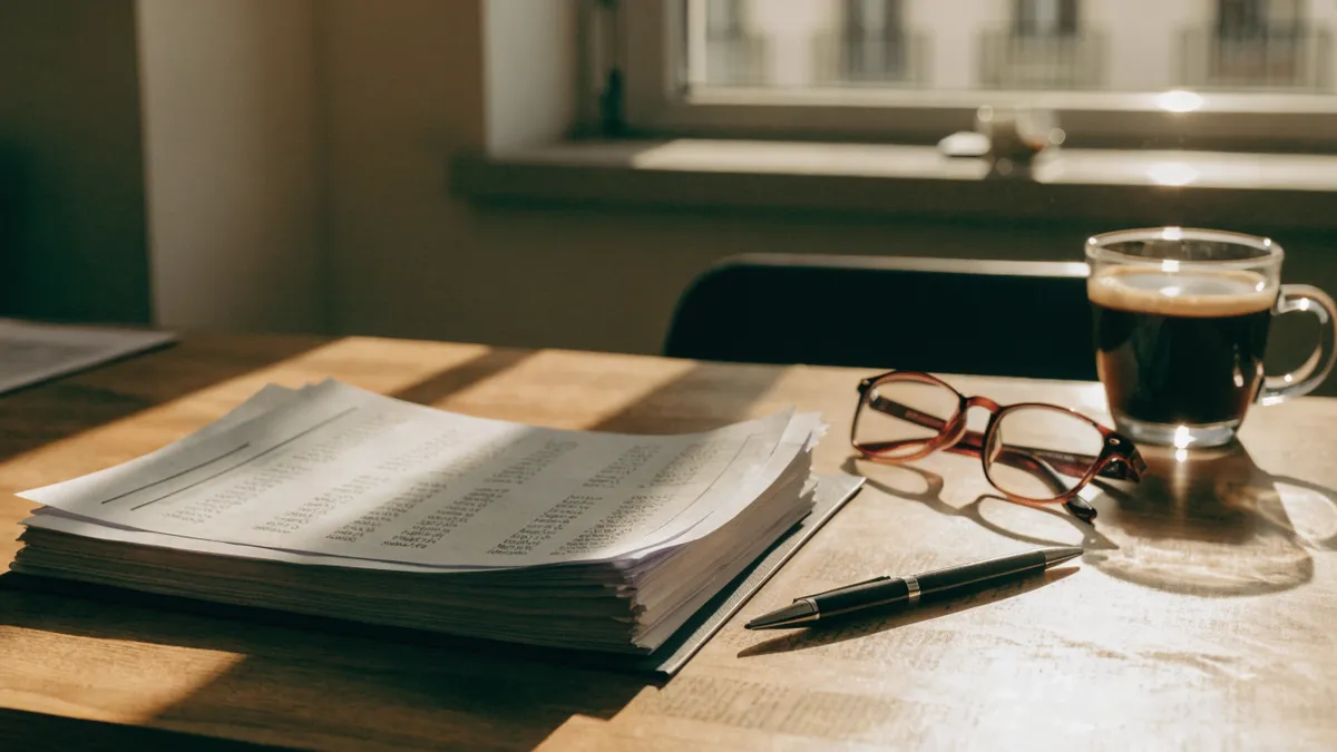 Bank statements and financial documents for proof of funds
