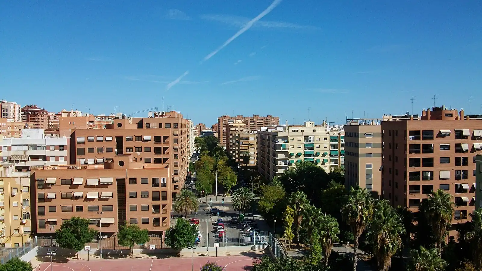 Immeubles d'habitation autour du carrer Campoamor, dans le district d'Algirós à Valencia
