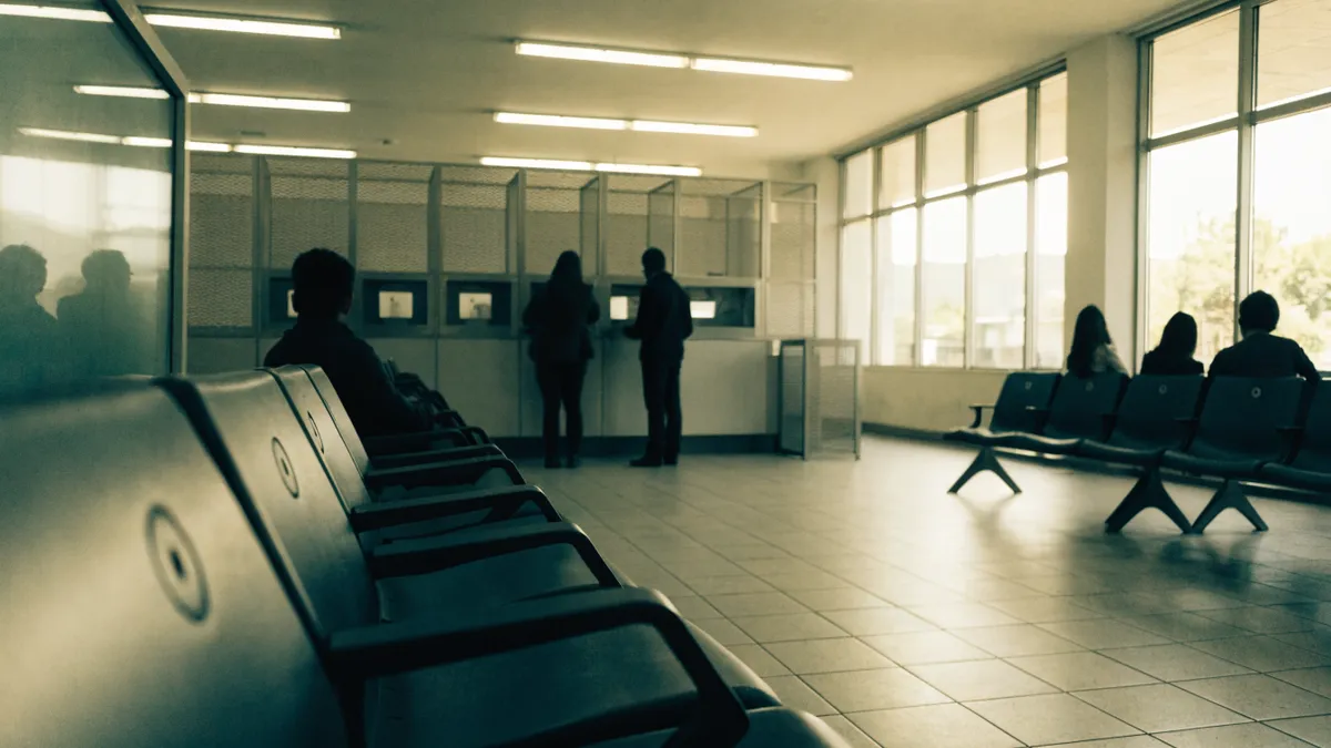 Waiting room at a Spanish DGT traffic office