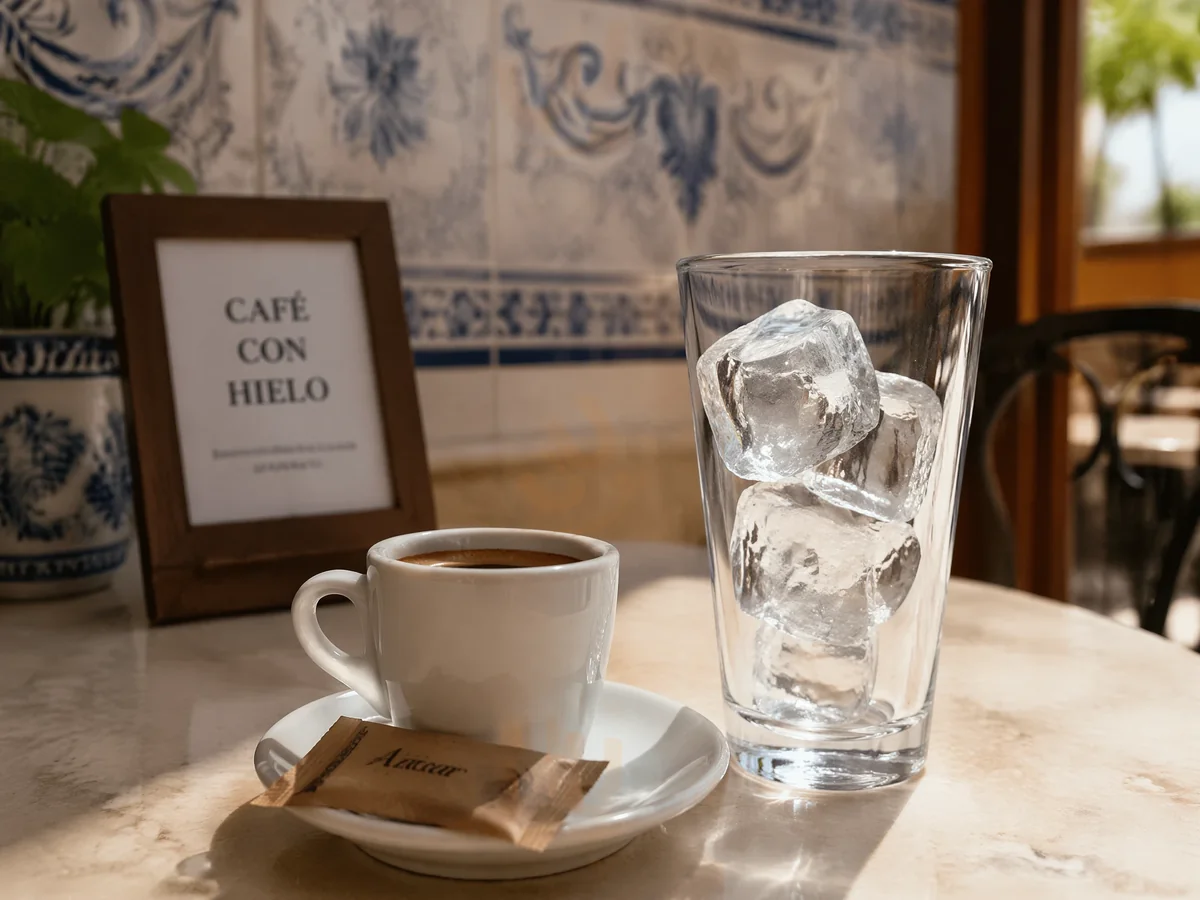 Café con hielo, de eenvoudige ijskoffie
