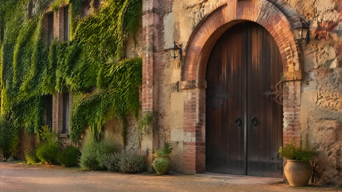 Gevel van een eeuwenoude bodega in Utiel-Requena, een historische stop op de wijntour Valencia